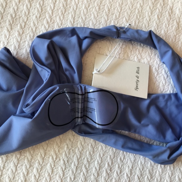 SPORTY & RICH ROMY BIKINI BOTTOM & TOP PERIWINKLE - Picture 11 of 11